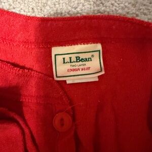 L.L. Bean Two-Layer Red Union Suit